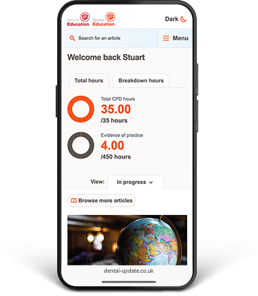 Continence Connect CPD on mobile